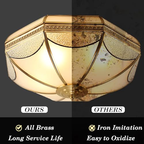 Vintage Style Brass Ceiling Light Fixture