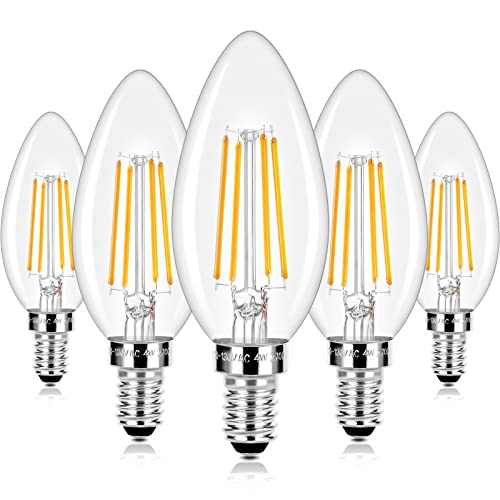 E12 LED Candelabra Bulbs 40 Watt Equivalent (5 Count)