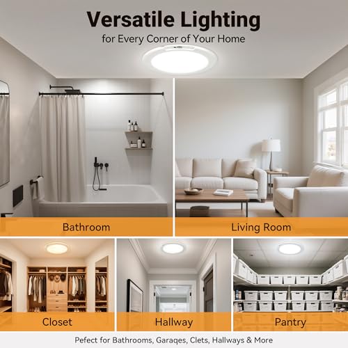 Wireless Closet Lights Motion Sensor Rechargeable Ceiling Light Indoor