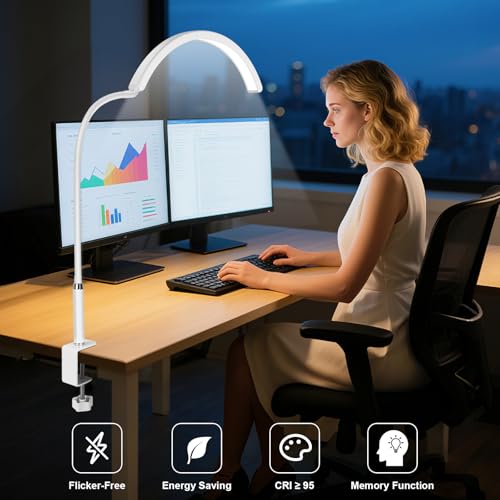 Professional Half Moon LED Desk Light for Nail Techs & Artists