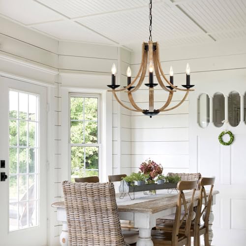Farmhouse Chandeliers for Dining Room Light Fixture