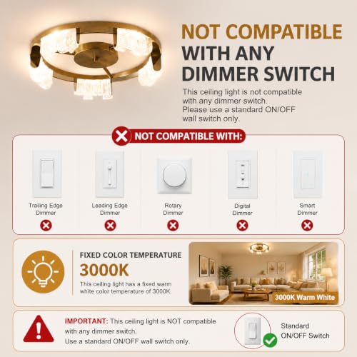 Gold LED Ceiling Light