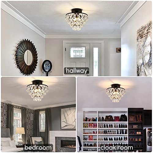Mini Crystal Chandelier Ceiling Light Small