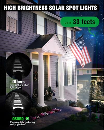 Solar Spot Lights Outdoor Waterproof (4 Count)