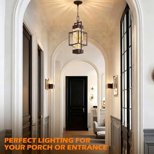 15'' Oil Rubbed Bronze Outdoor Indoor Pendant Celing Light Fixture