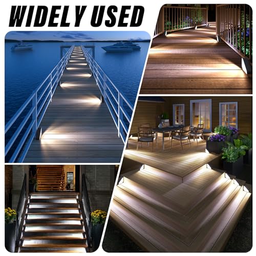 Solar Stair Lights Outdoor Waterproof (12 Count)