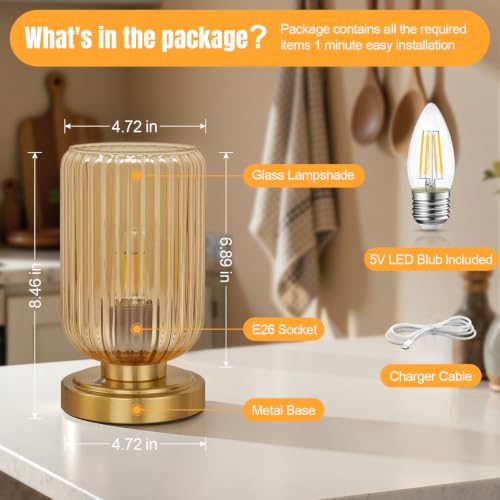 Cordless Table Lamp for Bedroom