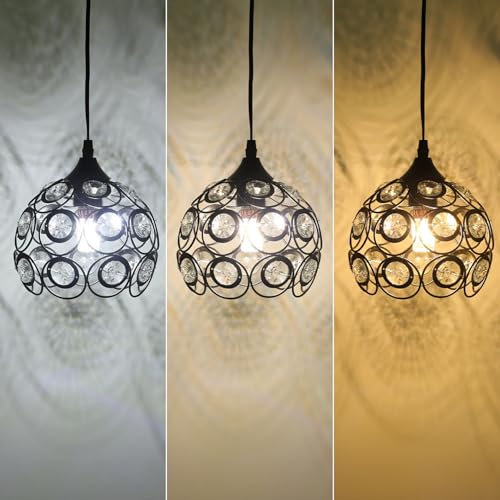 Black Plug in Chandelier