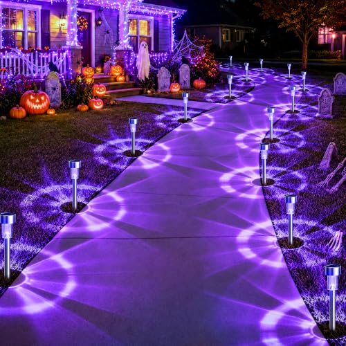 24 Pack Purple Solar Halloween Lights (24 Count)
