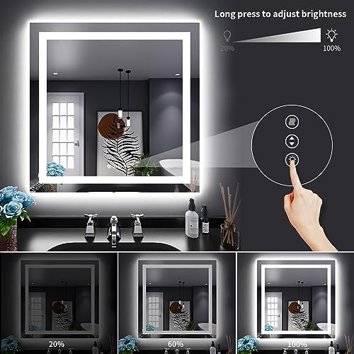 32"X32" LED Bathroom Mirror with Lights