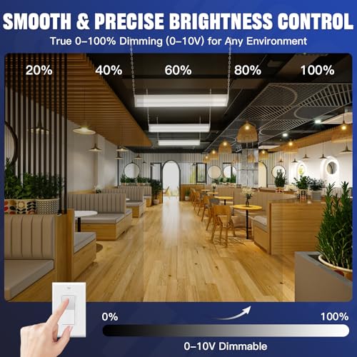 300/240/200W LED Linear High Bay Light, 45000LM Linear Shop Light