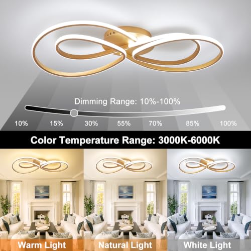 Modern LED Ceiling Light (Gold)