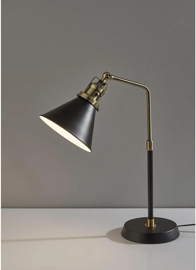 Adesso SL3740-01 Arthur Desk Lamp, Black and Gold