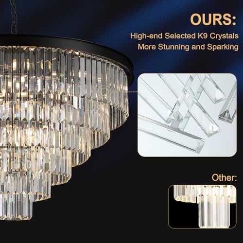 35" Large Crystal Chandeliers 6