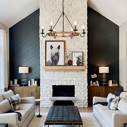 Rustic Wagon Wheel Chandelier