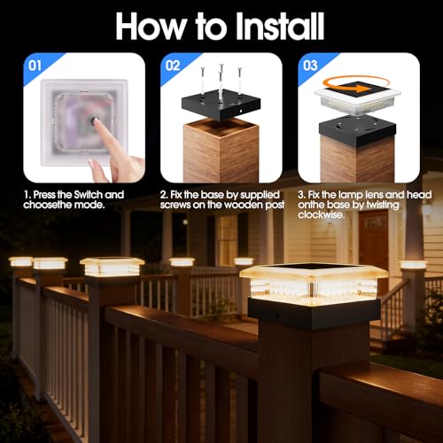 4x4 Solar Post Cap Lights 2 Pack (2 Count)