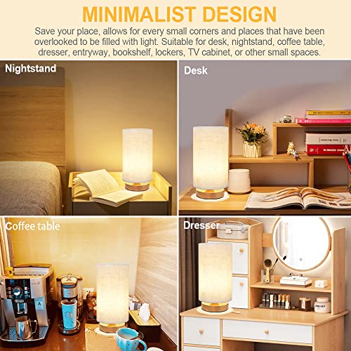 Small Bedside Table Lamp for Bedroom set of 2 (2 Count)