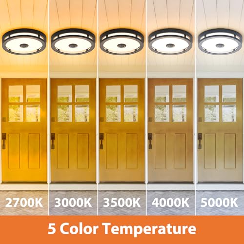Outdoor Motion Sensor Ceiling Light with Remote
