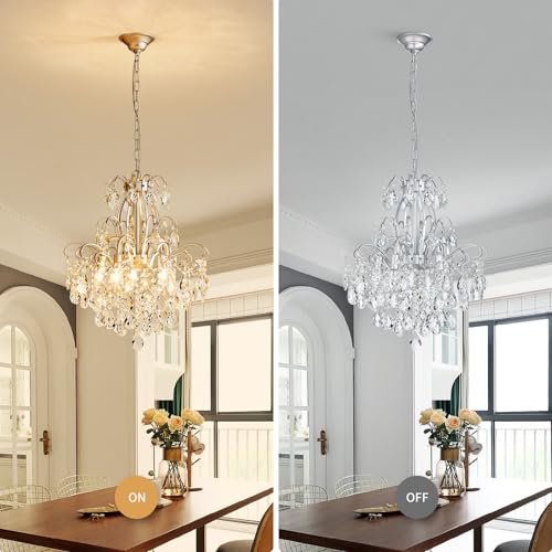5 Light Crystal Candle Chandelier Pendant Ceiling Modern Lighting Fixture for Bedroom Hallway Bar Kitchen Bathroom