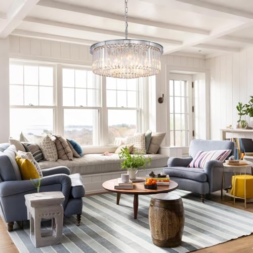 Crystal Chandelier Modern Chrome Chandeliers Lighting Pendant Ceiling Light Fixture 3
