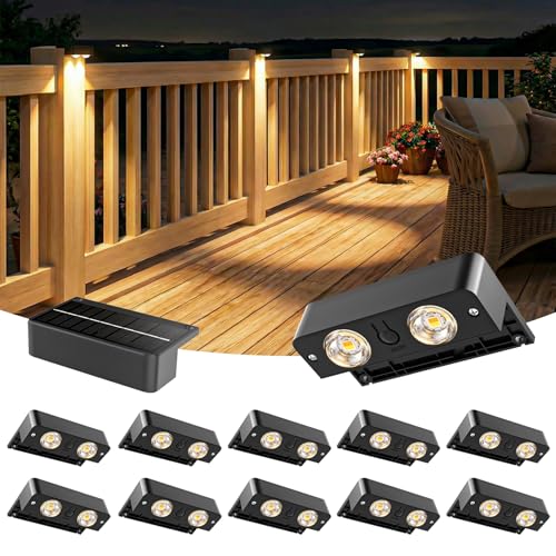 Solar Deck Lights Outdoor 12 Pack (12 Count)