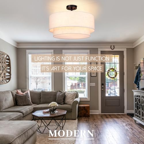 20 inch Semi Flush Mount Ceiling Light Fixture with 4 Light