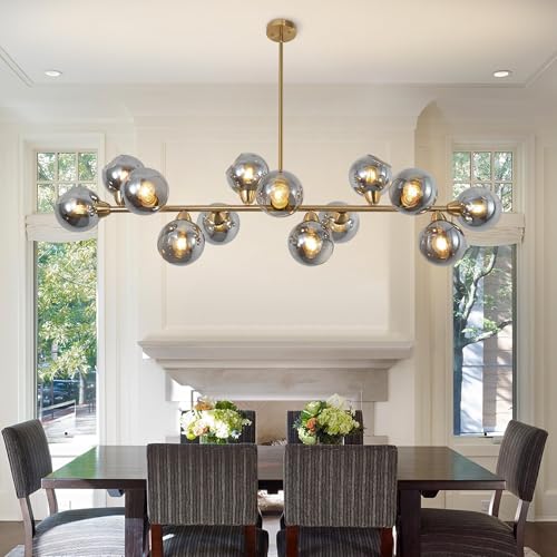 Gold Linear Chandelier 59 Inch Extra Large Sputnik Pendant Light