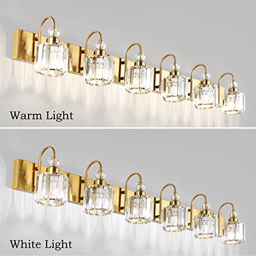 Gold Crystal Vanity Lights for Bathroom 6