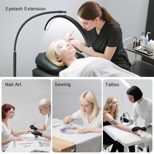 Half Moon Lash Light with Tool Tray for Eyelash Extensions & Estheticians