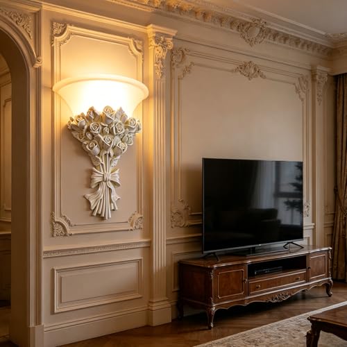 White Flower Wall Sconce 1