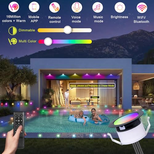 LED Deck Lights Kit Black