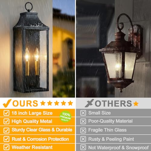 18" Large Outdoor Wall Light