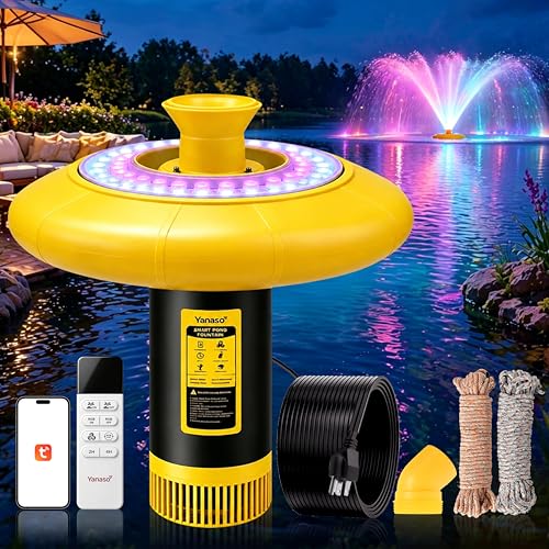 Pond Fountain Aerator with RGB Lights