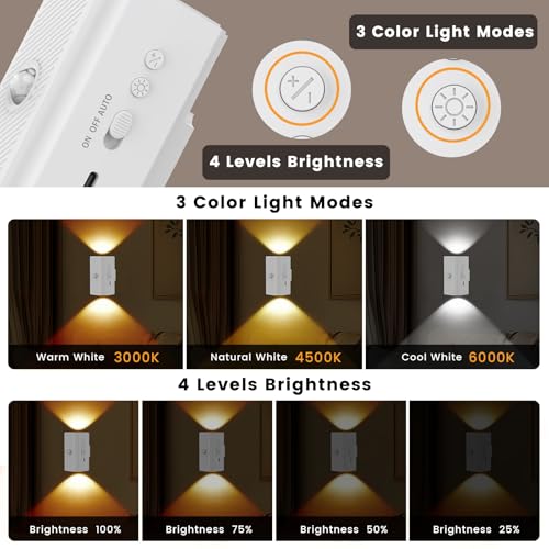 Rechargeable Motion Sensor Night Light Warm White (2 Count)
