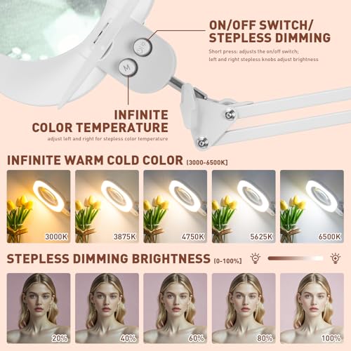 2200 Lumens 12X Esthetician Magnifying Lamp