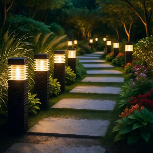 8 Pack Solar Pathway Lights Outdoor