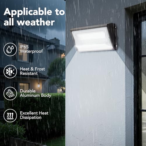 100W LED Wall Pack Light Dusk to Dawn (2 Count)