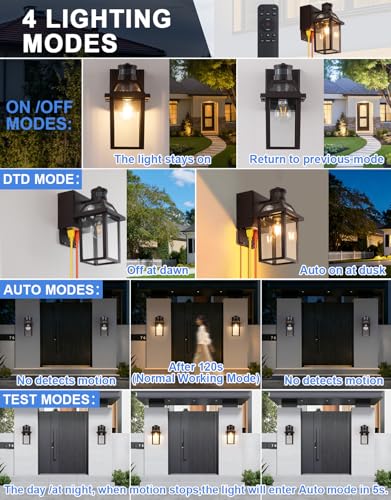 Porch Light with GFCI Outlet and Remote