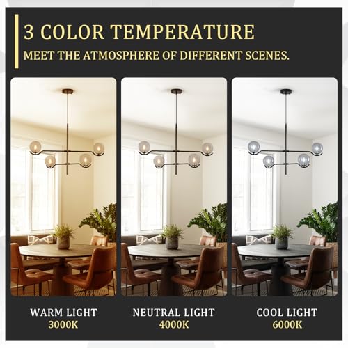 Modern 31" 4 Light Black Sputnik Chandelier with Smoke Glass Globe
