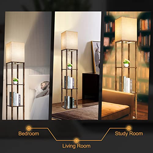 Floor Lamp with Shelves