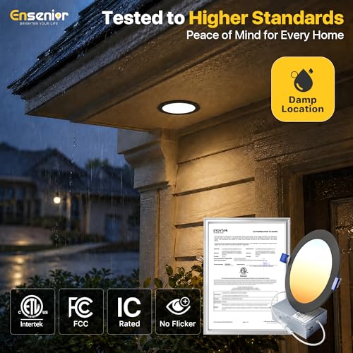 12 Pack 6 Inch LED Recessed Ceiling Light (12 Count)