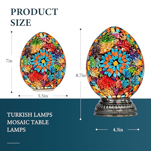 Turkish Mosaic Lamp Stained Glass Table Lamp with Tiffany Style