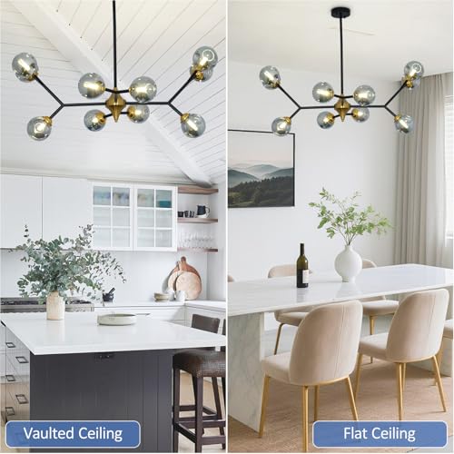 Glass Globe Sputnik Chandelier