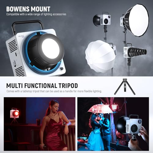 80W RGBWW LED Video Light with 72Wh Battery