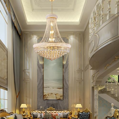 28" W 15 Light Luxury Foyer Chandeliers