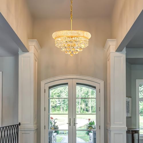 Gold Crystal Chandeliers for Dining Room