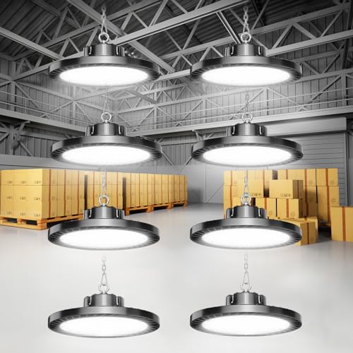 300W Super Bright UFO LED High Bay Lights 8 Pack 6000K 45000lm (8 Count)