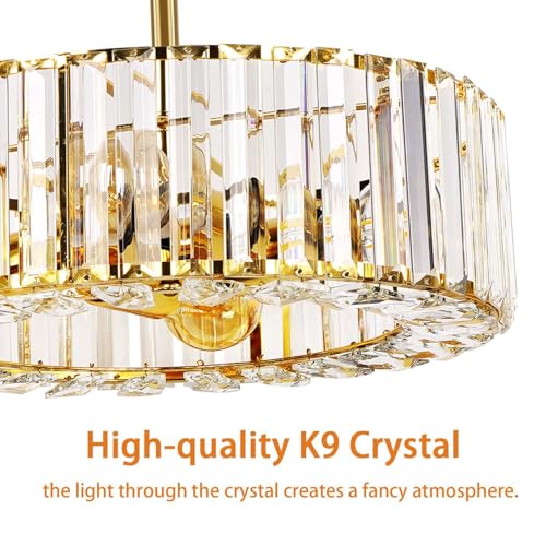 Gold Crystal Chandelier Ceiling Light