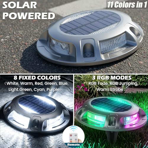 Solar Driveway Dock Lights with Remote