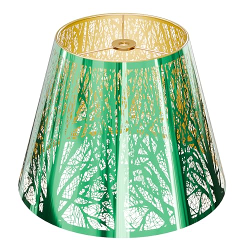 Small Metal Lampshade Forest Etching